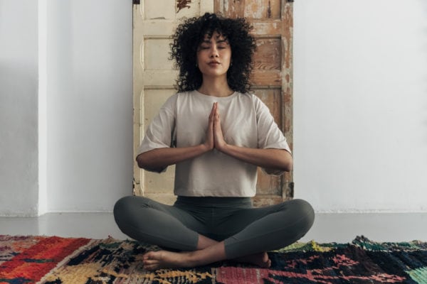 Young woman meditating